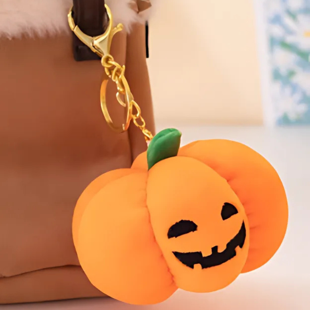 Haunted Pumpkin Plush Key Ring – Glow Accessory