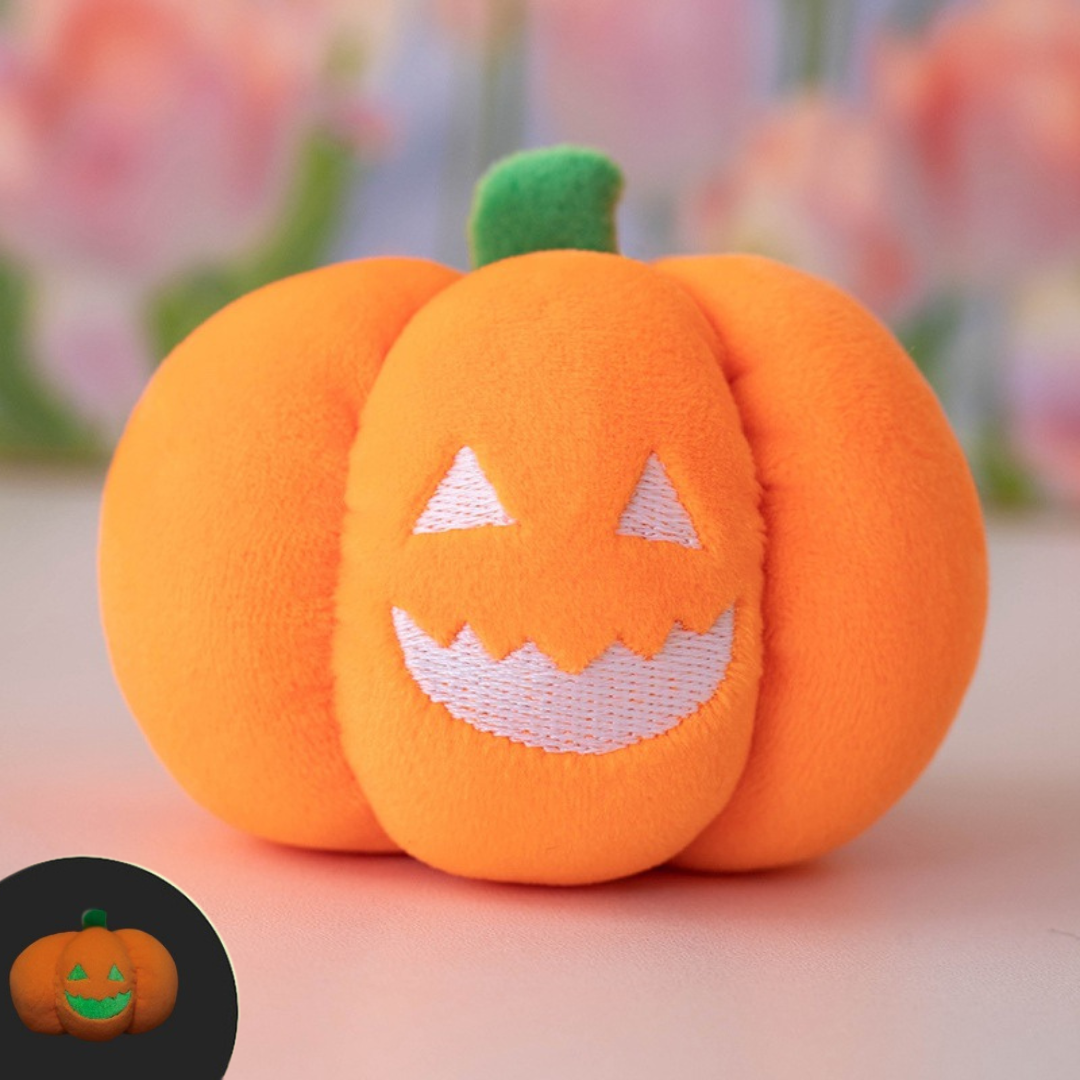 Haunted Pumpkin Plush Key Ring – Glow Accessory