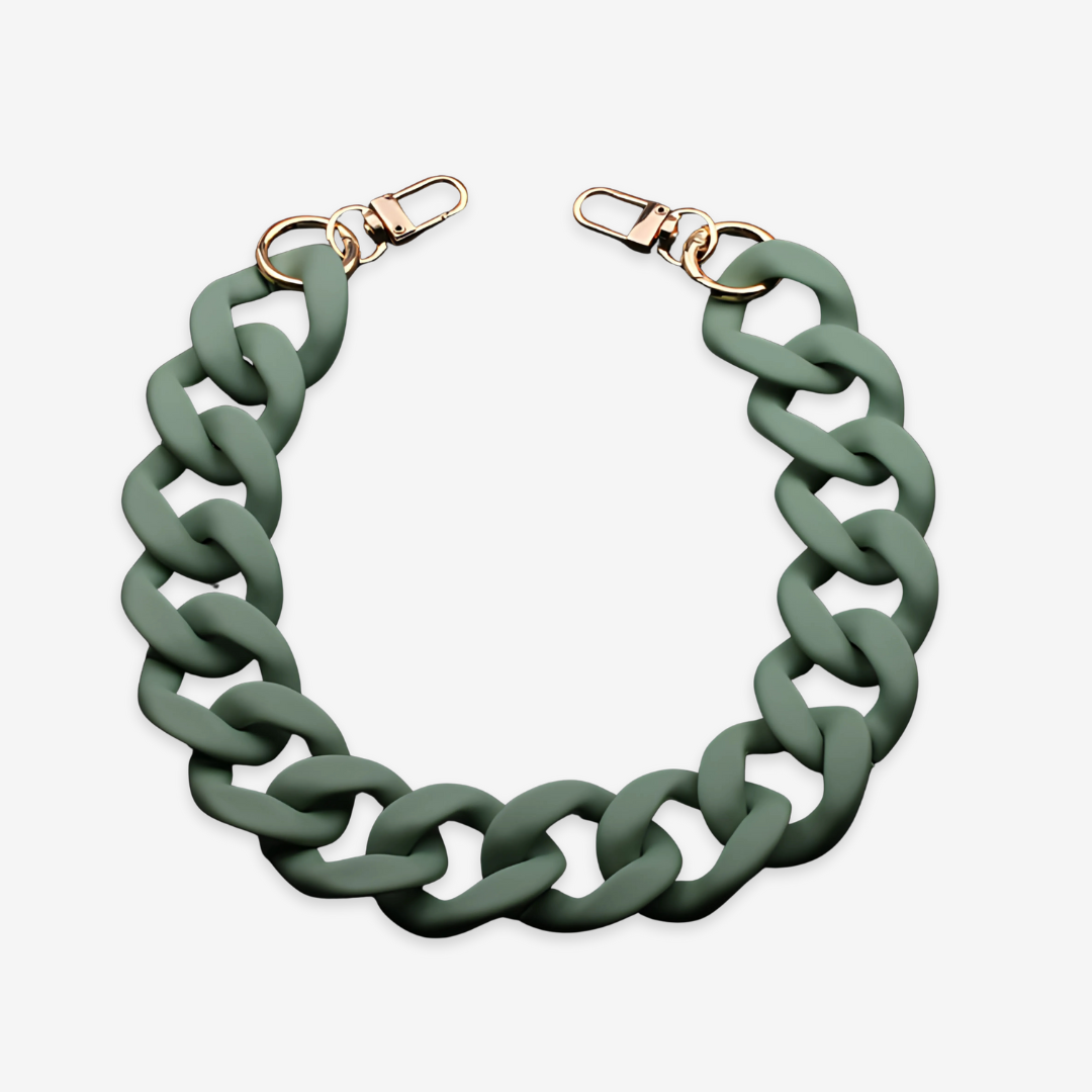 Chunky Acrylic Colored Chain – 18" Detachable Strap & Decor