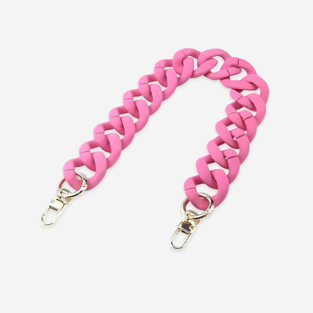 Chunky Acrylic Colored Chain – 18" Detachable Strap & Decor