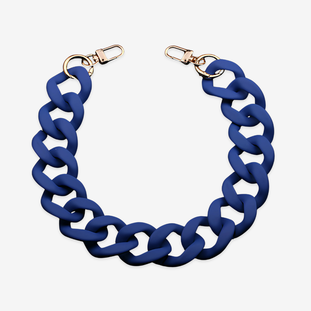 Chunky Acrylic Colored Chain – 18" Detachable Strap & Decor