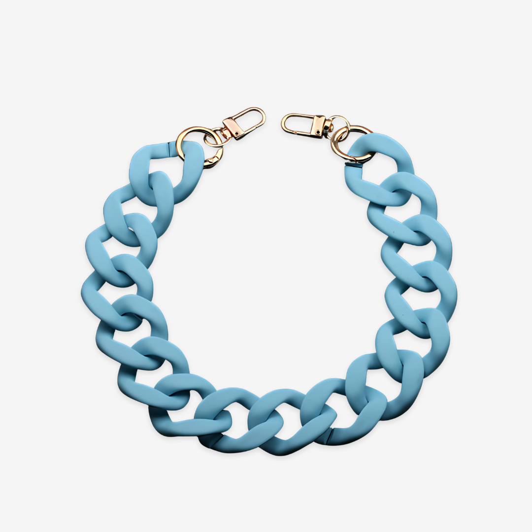 Chunky Acrylic Colored Chain – 18" Detachable Strap & Decor
