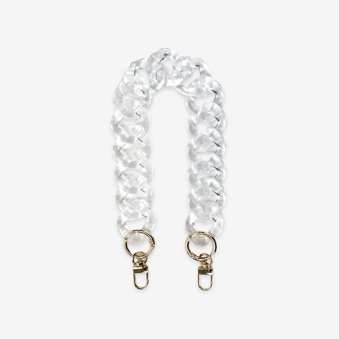 Chunky Acrylic Colored Chain – 18" Detachable Strap & Decor