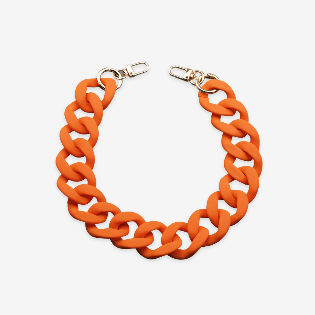 Chunky Acrylic Colored Chain – 18" Detachable Strap & Decor