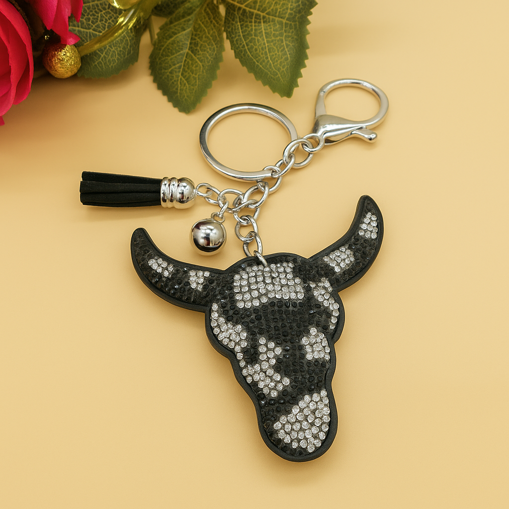 Shiny Bull Keychain – Stylish Accessories