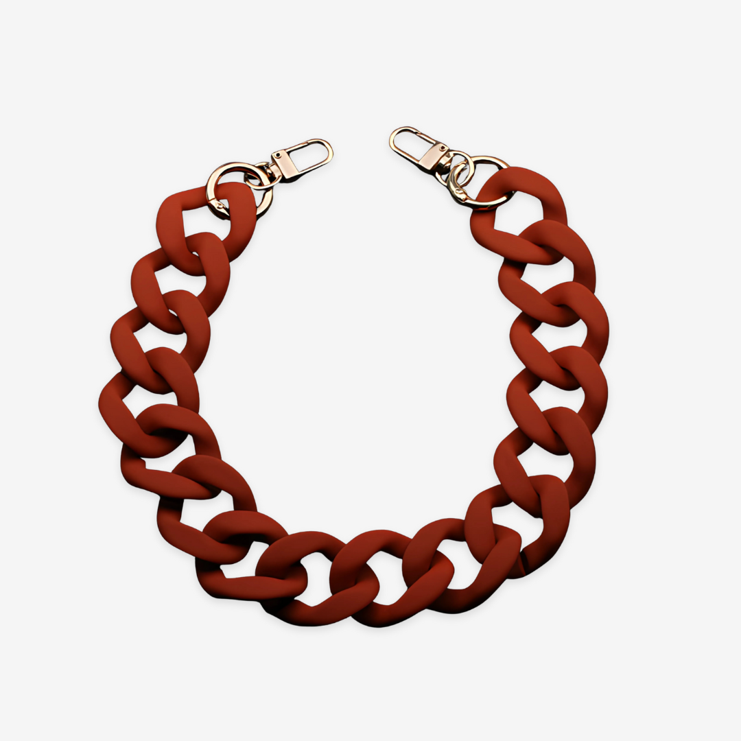 Chunky Acrylic Colored Chain – 18" Detachable Strap & Decor