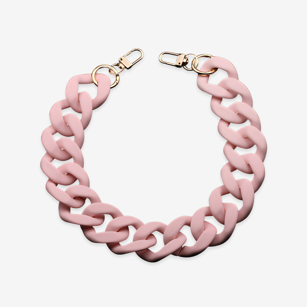 Chunky Acrylic Colored Chain – 18" Detachable Strap & Decor