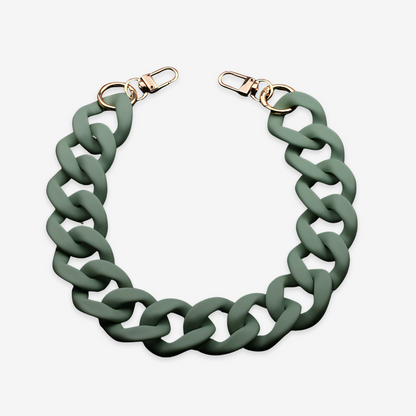Chunky Acrylic Colored Chain – 18" Detachable Strap & Decor