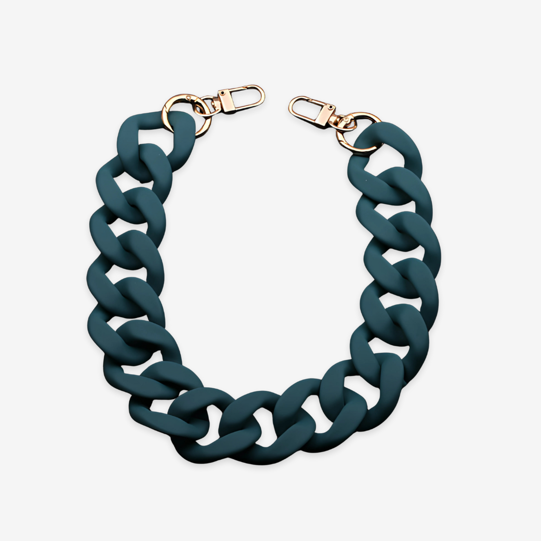 Chunky Acrylic Colored Chain – 18" Detachable Strap & Decor