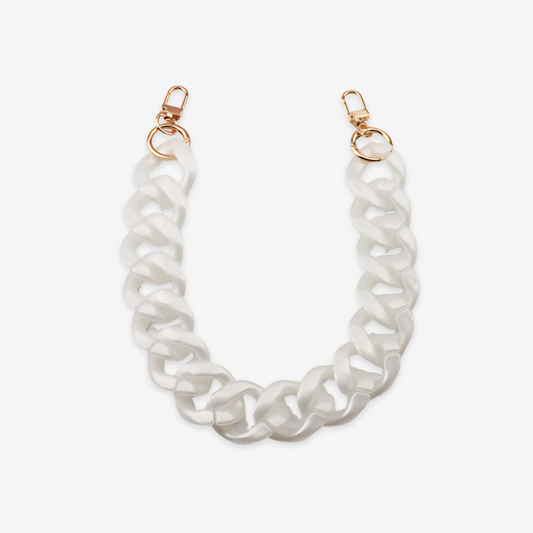 Chunky Acrylic Colored Chain – 18" Detachable Strap & Decor