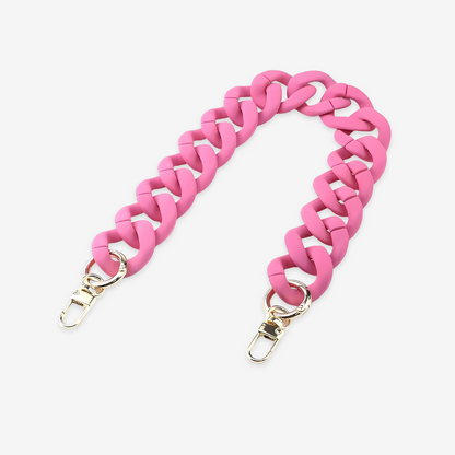 Chunky Acrylic Colored Chain – 18" Detachable Strap & Decor