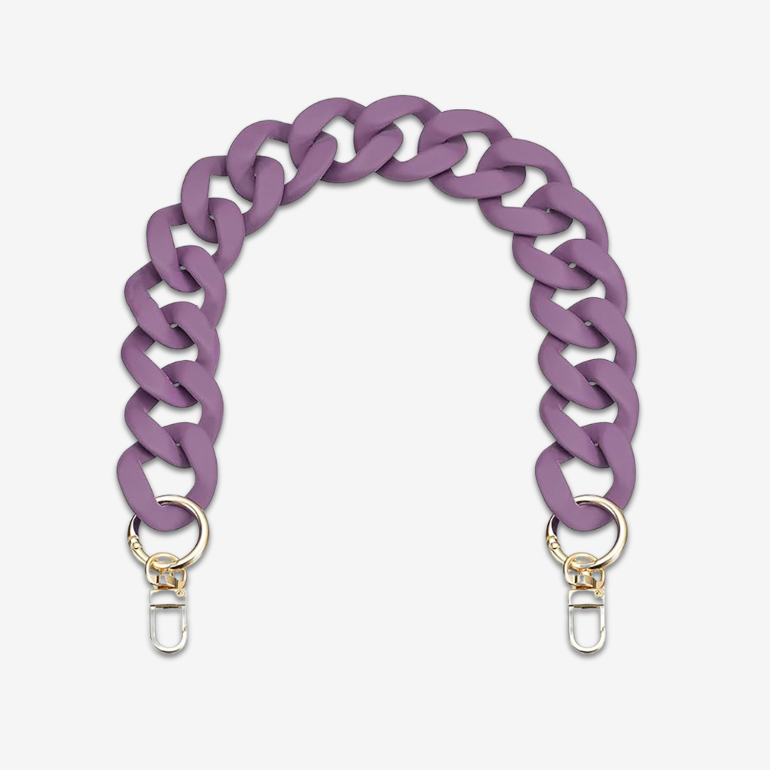 Chunky Acrylic Colored Chain – 18" Detachable Strap & Decor