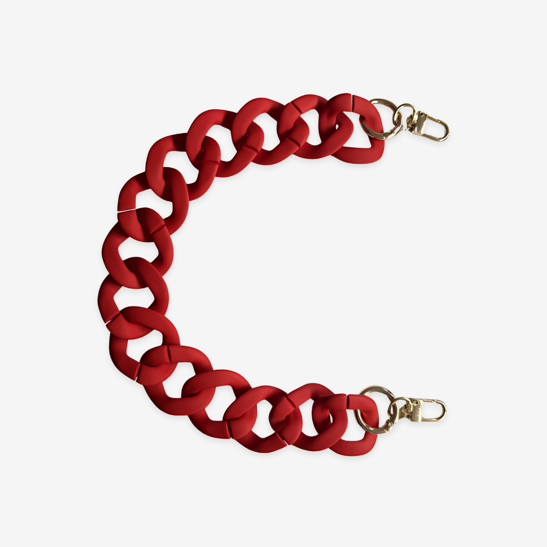 Chunky Acrylic Colored Chain – 18" Detachable Strap & Decor