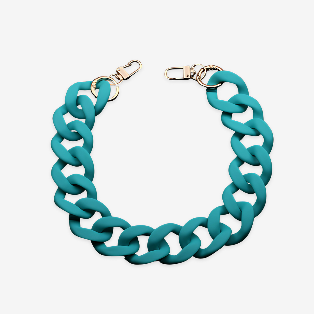 Chunky Acrylic Colored Chain – 18" Detachable Strap & Decor