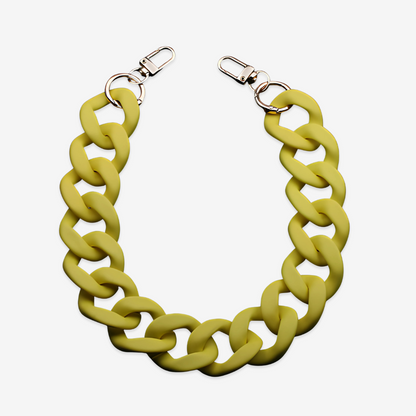 Chunky Acrylic Colored Chain – 18" Detachable Strap & Decor